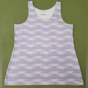 Columbia Omni-Wick Advanced Evaporation Soft Stretchy Purple & White Tank Top